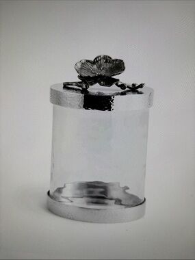 Gorgeous Michael Aram Sm. Black Orchid Canister NEW